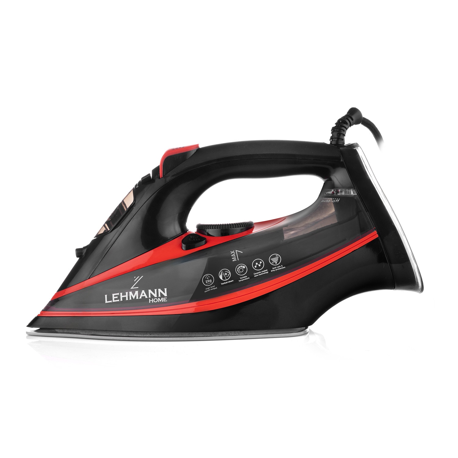 Fier de calcat Lehmann Strokkur, 2200 W, jet de abur 25-35g/min, Anti-Calc/Anti-Drip/Auto-shut off/Self-clean