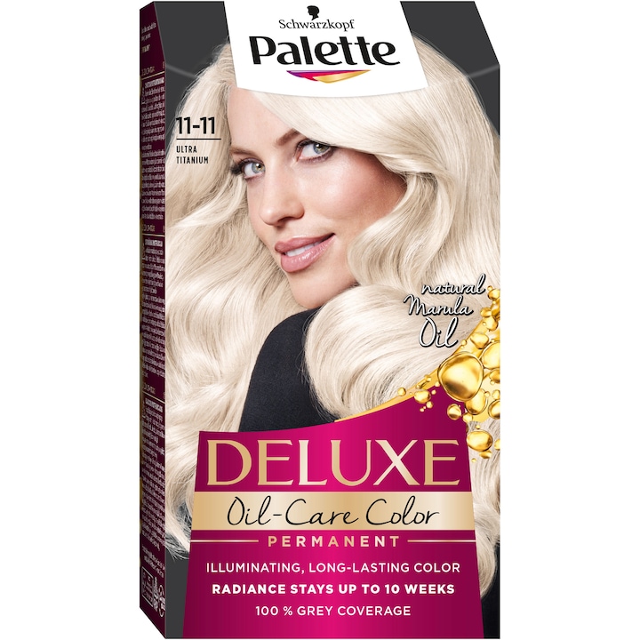 Боя за коса Palette Deluxe 11-11 Blond Ultra Titan, Перманентна, 130 мл