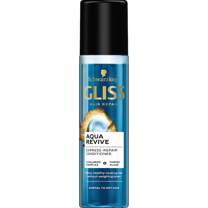 Балсам Gliss Aqua Revive, Ескпресно възстановяване, За нормална или суха коса, 200 мл