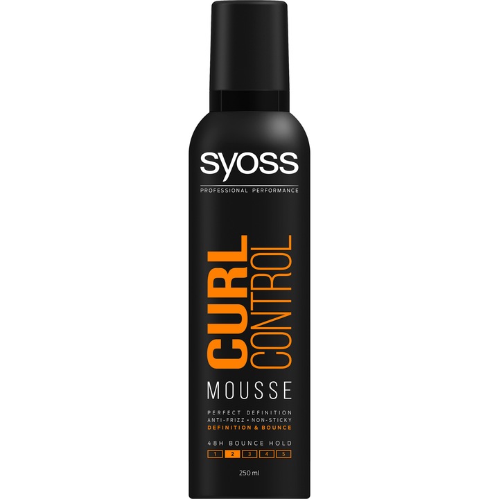 Spuma de par Syoss Curl Control pentru bucle definite, 250 ml