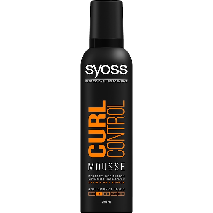 Spuma de par Syoss Curl Control pentru bucle definite, 250 ml