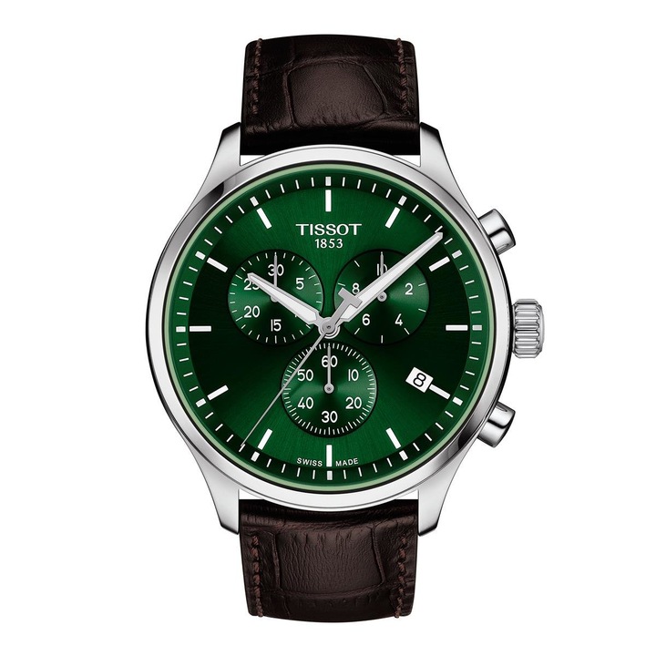 Ceas barbati Tissot T-Sport Chrono XL Classic, Piele naturala, Maro