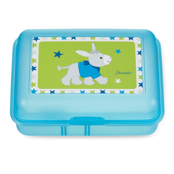 Детска кутия Sterntaler, за храна, с магаренце, син/зелен