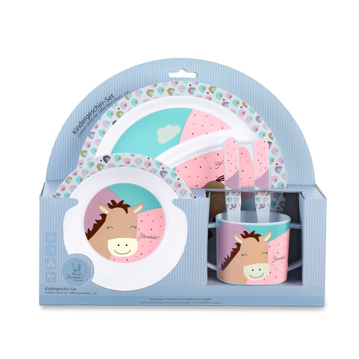 Детски прибори за хранене Sterntaler, Пони, 5 части