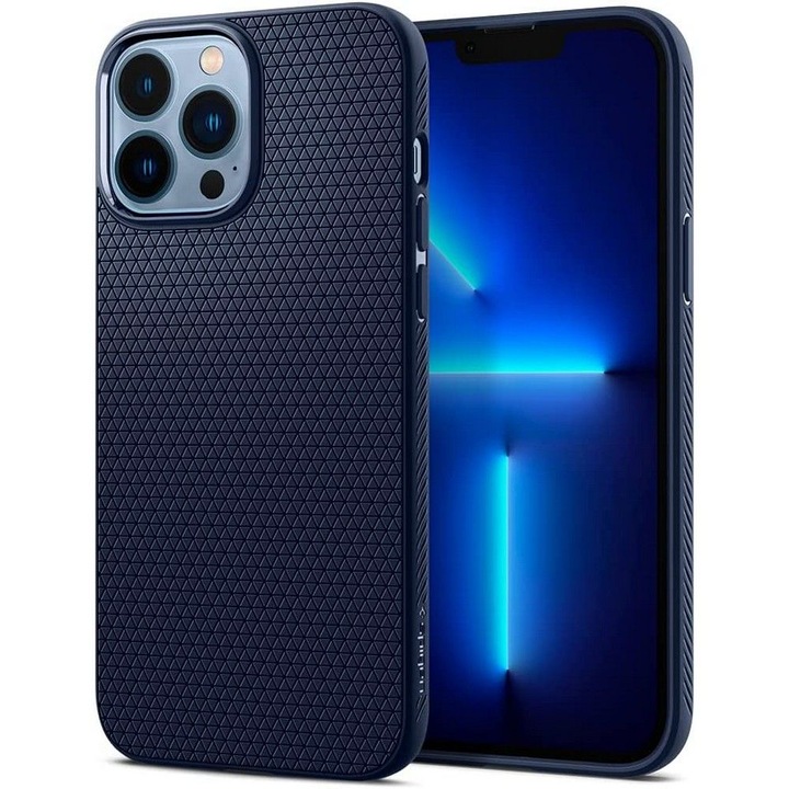 Telefon tok iPhone 13 Pro-hoz, Liquid Air, Spigen, kék