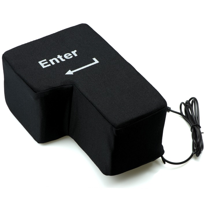 Buton antistres Enter, USB, Negru