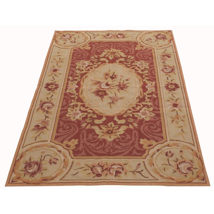 Covor dreptunghiular, Lana/Bumbac, 152x91cm, Multicolor