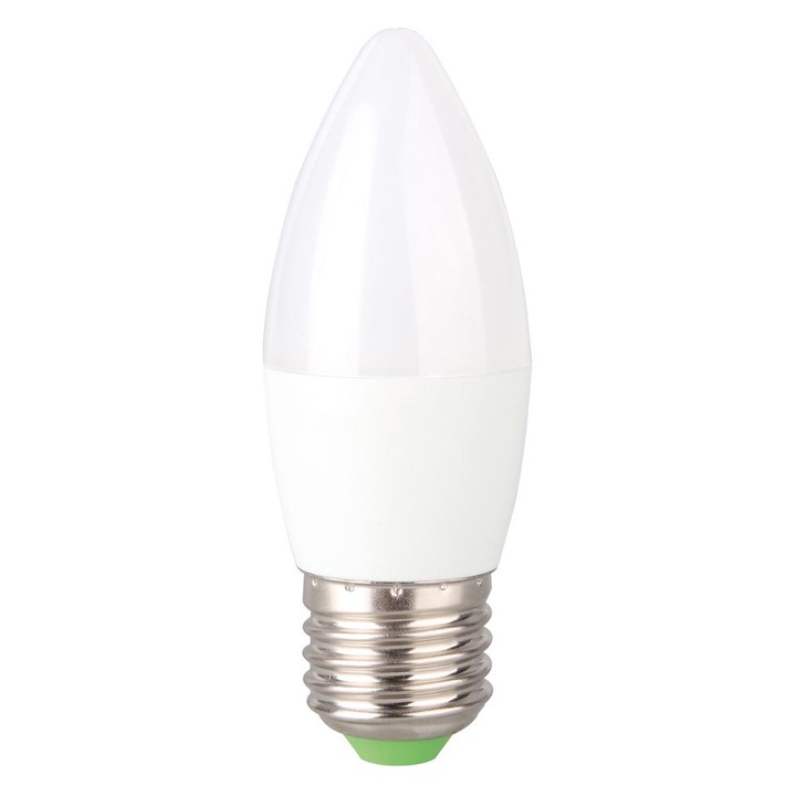 Total Green LED крушка, E27, 6W/60W, Candle, 540lm, 3000k, топла бяла светлина