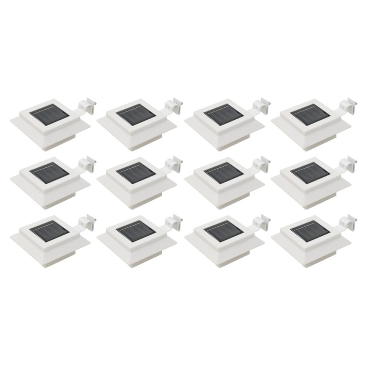 Градинска Лампа vidaXL, Полипропилен, Бял, 12 х 6,5 см