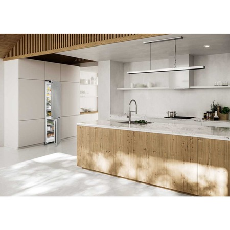 Combina frigorifica Liebherr CNsfd 5723, 371 l, NoFrost, EasyFresh, DuoCooling, EasyTwist-Ice, BluPerformance, Clasa D, 201.5 cm, Inox