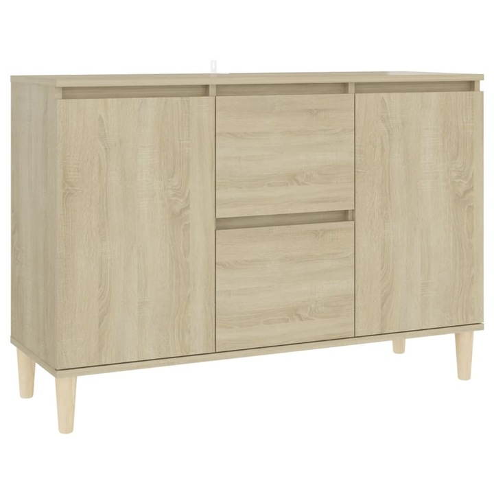Comoda Zakito Europe, 2 sertare si 2 usi, bej, 103.5x35x70cm