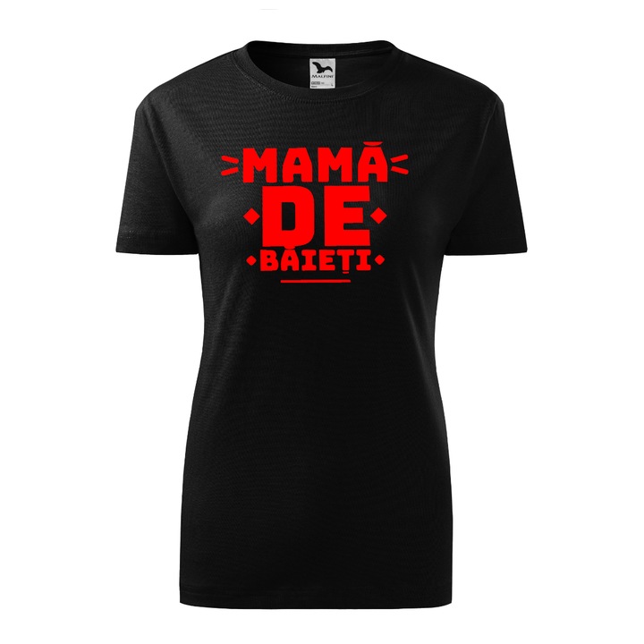 Tricou Dama, Personalizat "Mama de baieti", Negru, Marime XXL