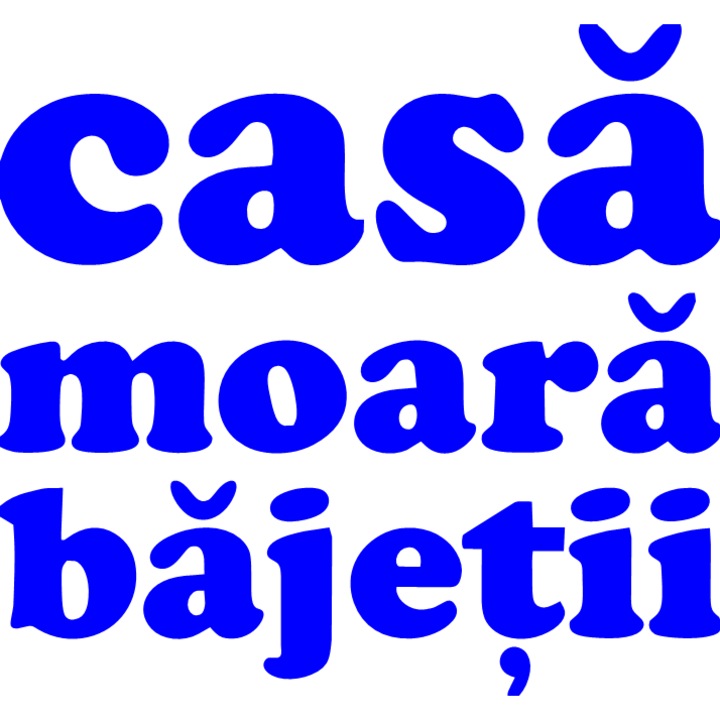 Sticker auto "Casa moara bajetii'', 17x15 cm, Albastru