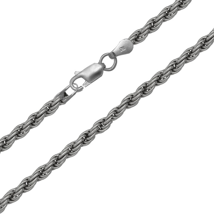 Nyaklánc 925 ezüstből ródiummal wales 50 cm