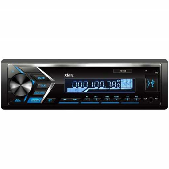 Радио за кола Xblitz RF250 без механика BT, Цвят, USB