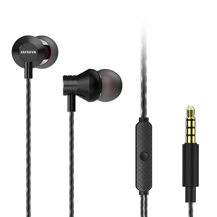 AIWA ESTM-50BK fülhallgató, Fekete