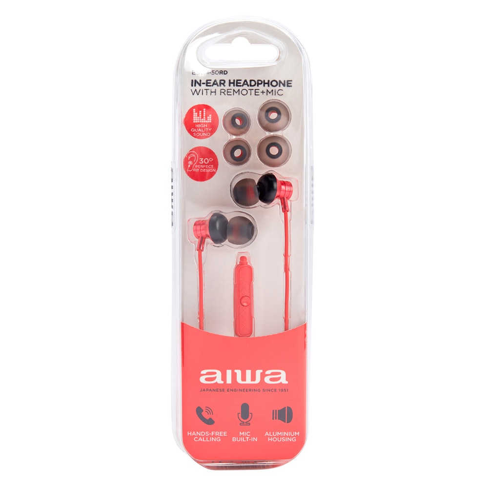 Casti cu fir, AIWA, ESTM-50RD, Rosu