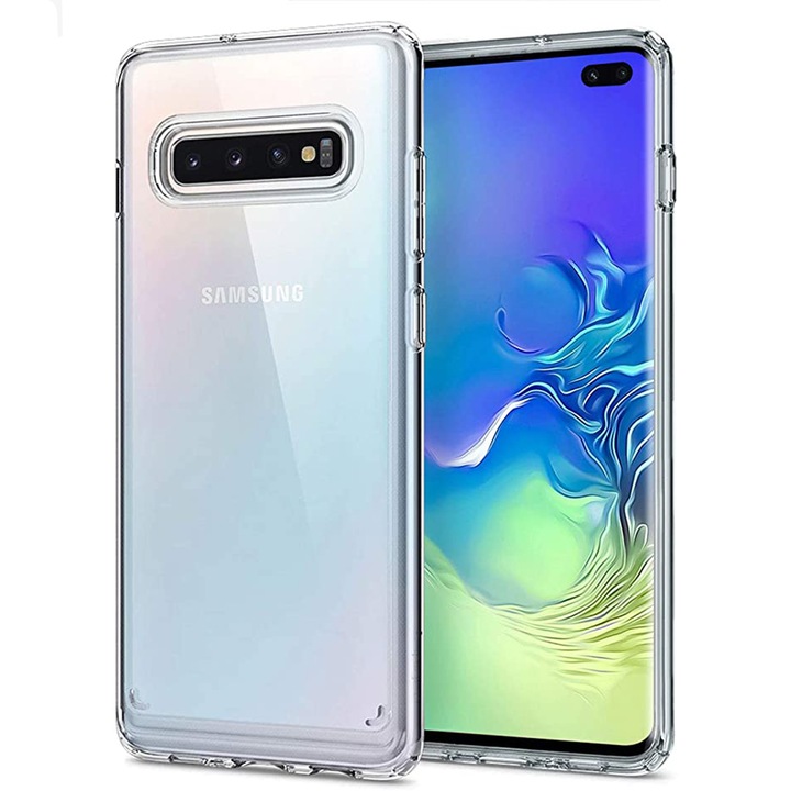 Szilikon tok Hard TPU 2 mm Samsung Galaxy S10-hez, Kemény Flexibilis TPU, Optim Protection Technology, Átlátszó