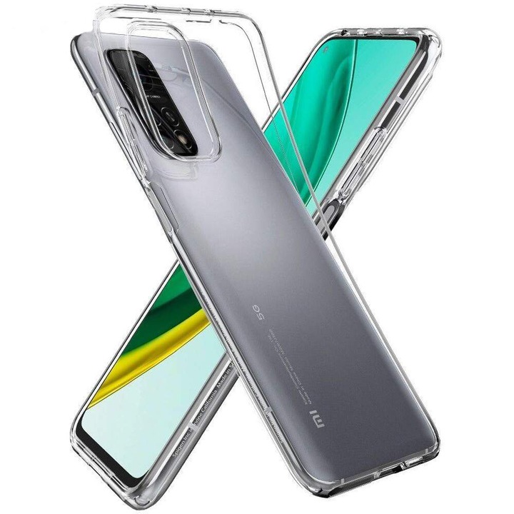 Husa de silicon Ultra Slim 1mm compatibila cu Xiaomi Mi 10T/ Mi 10T Pro, Transparent