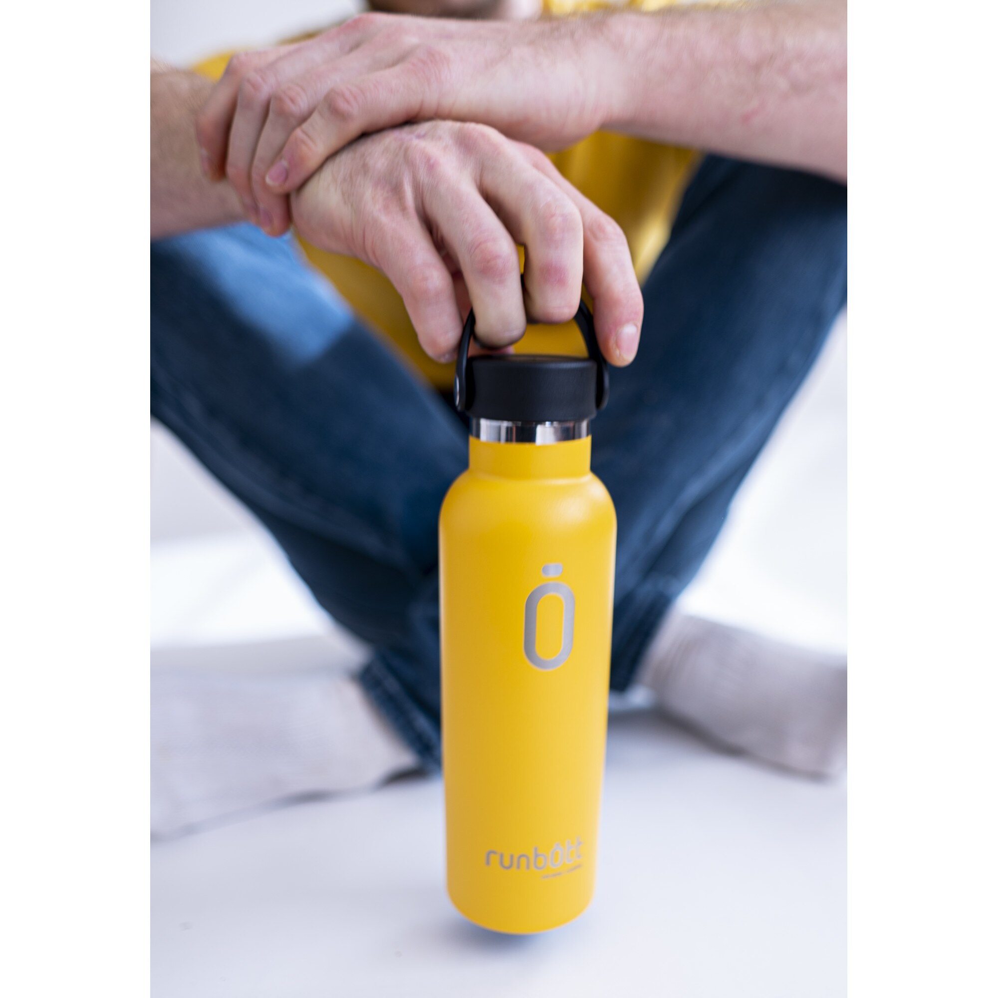 Sticla Termos, Runbott, Ceramica/Otel inoxidabil, Mustar, 600 ml - eMAG.ro