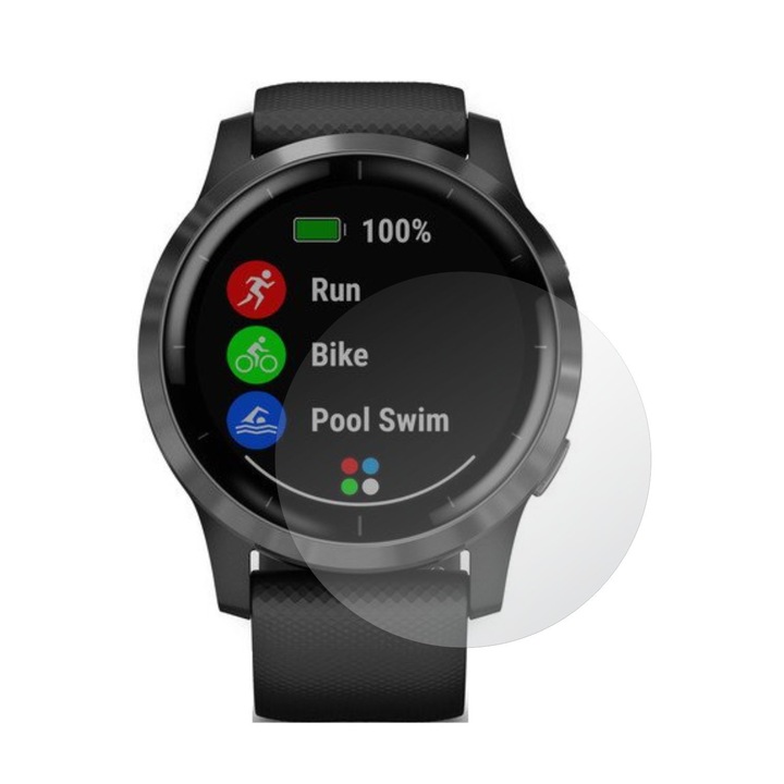Set 6X Folie Protectie Ecran Folie24, pentru Garmin Vivoactive 4, 3X Ultra-Clear + 3X Mate, Adezive, Flexibile cu Auto Regenerare