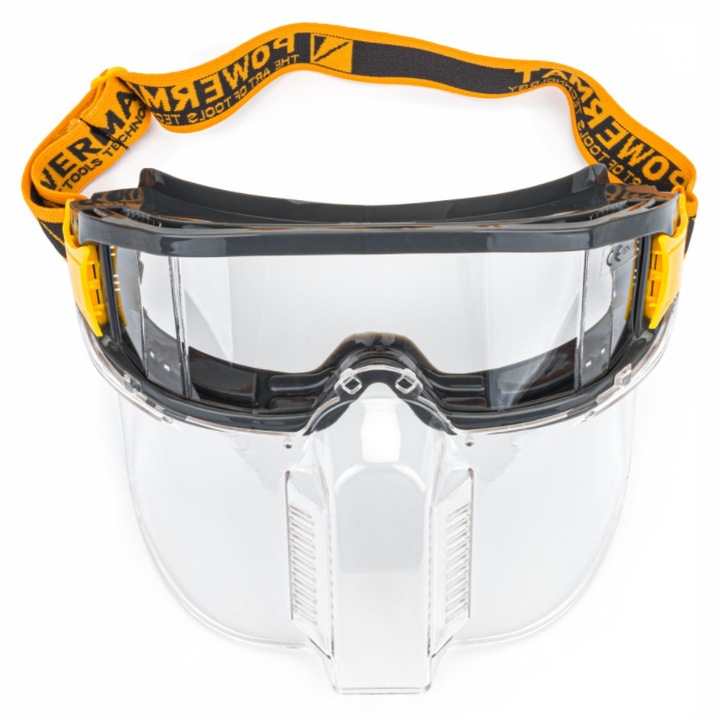 Защитна маска за очила в мека поликарбонатна рамка вентилиран EN166 регулируем размер