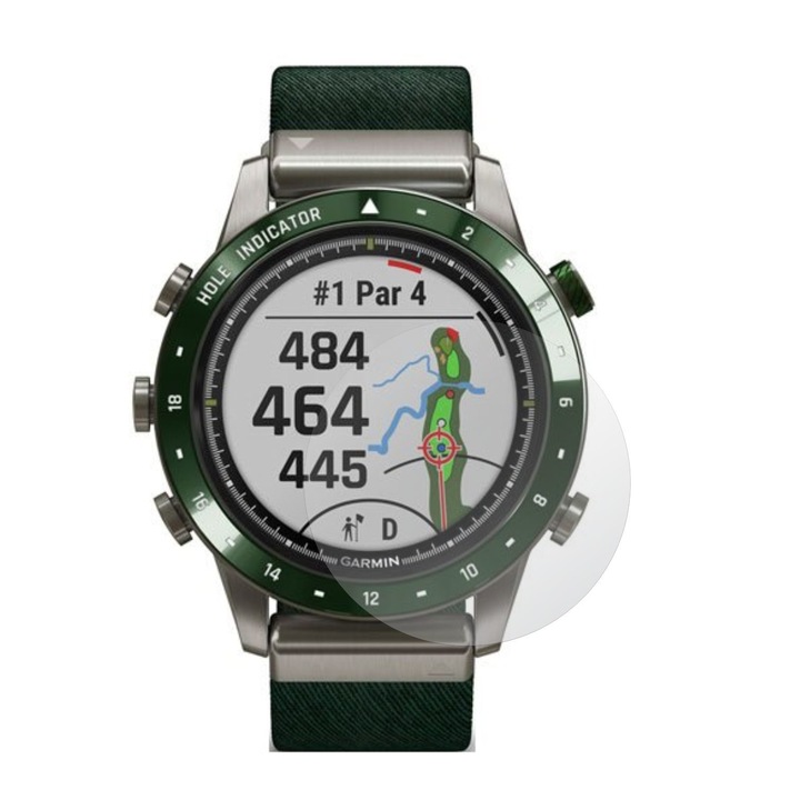 4X képernyővédő fólia készlet Garmin MARQ Golferhez, Invisible Skinz HD, Ultra-clear szilikon teljes lefedéssel, tapadó és rugalmas