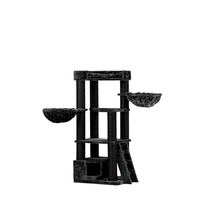 Ansamblu de joaca pentru pisici Corner Coon Blackline Dark Grey, 150 cm