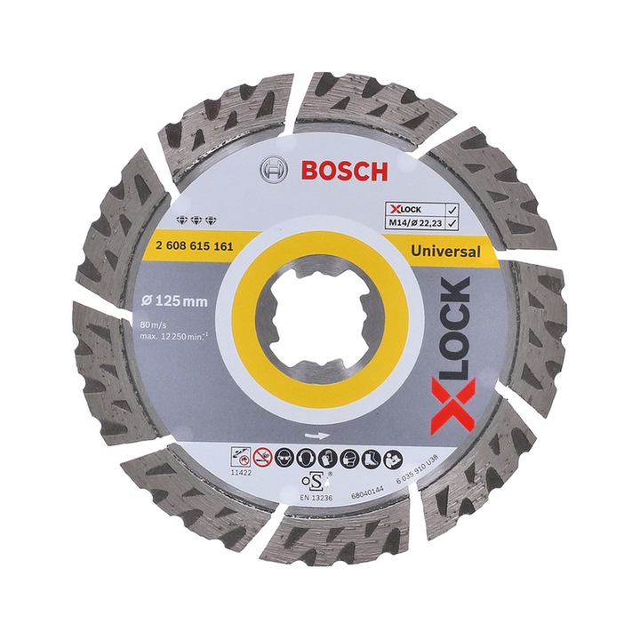 Bosch Best for Universal gyémánt tárcsa, 125 mm, X-LOCK-kal