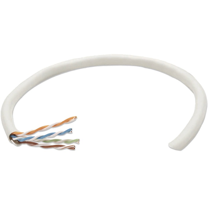 UTP кабелна ролка INTELLINET, Cat6, 305 м, Медно-алуминиева, Solid, SOHO, 23 AWG, Bulk 704663