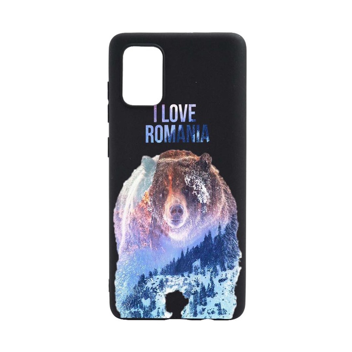 Husa Silicon Compatibila Cu Samsung Galaxy A72 5G / Galaxy A72 4G, I Love Romania, rezistenta la uzura, B 35