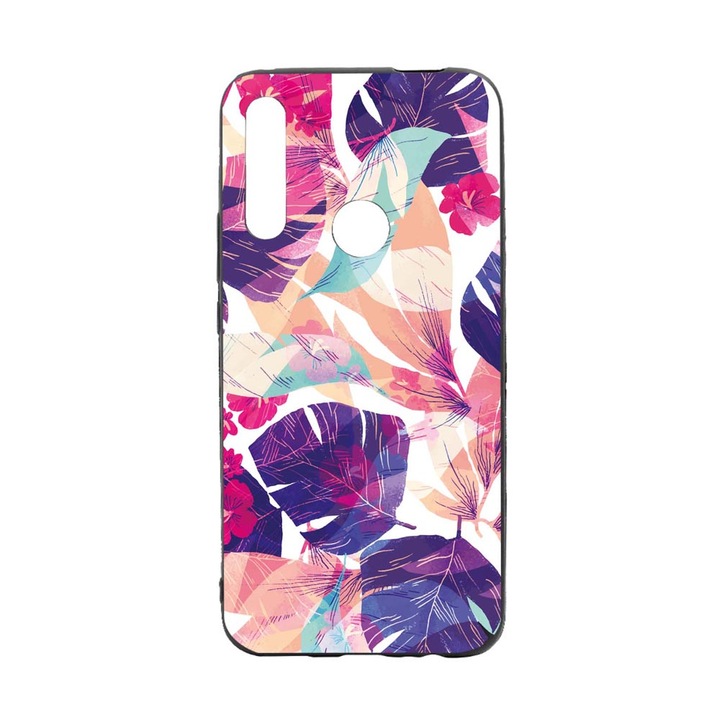 Husa Silicon Compatibila Cu Xiaomi Redmi Note 8T, Tropical Flowers, rezistenta la uzura, B 71