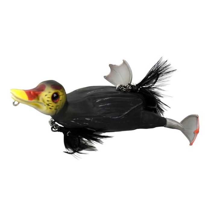 Naluca pentru pescuit rapitor Savage Gear Wobbler Suicide Duck, 2 carlige, ABS/Cauciuc, 15 cm, 70 g, Negru/Galben