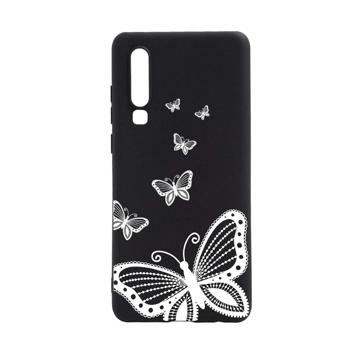 Husa Silicon Compatibila Cu Samsung Galaxy A7 2018, Butterfly, rezistenta la uzura, B 79