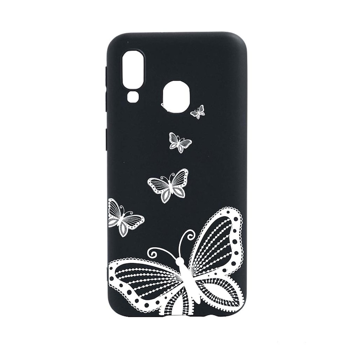 Husa Silicon Compatibila Cu Samsung Galaxy A40, Butterfly, rezistenta la uzura, B 79