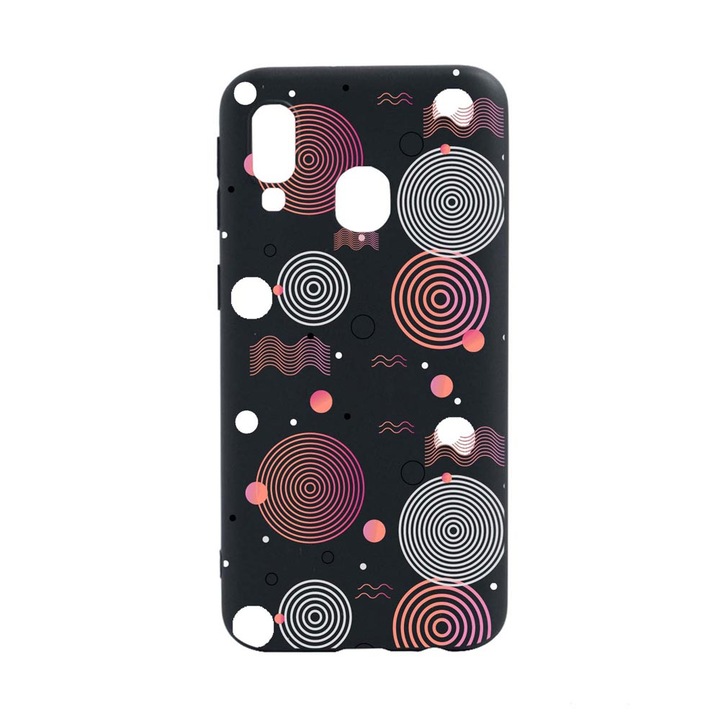 Husa Silicon Compatibila Cu Samsung Galaxy A40, Circle, rezistenta la uzura, B 110