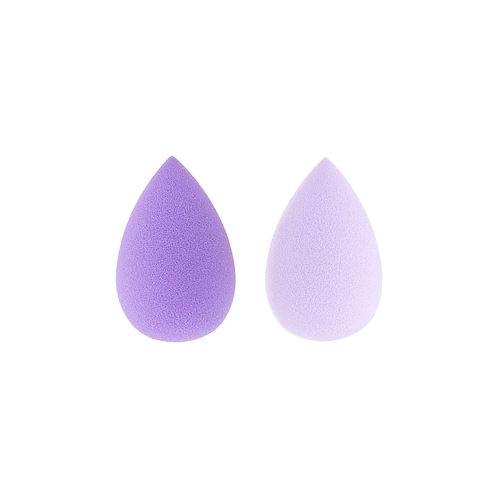 Set 2 mini bureti de machiaj, Haemimont, Fara latex, Mov