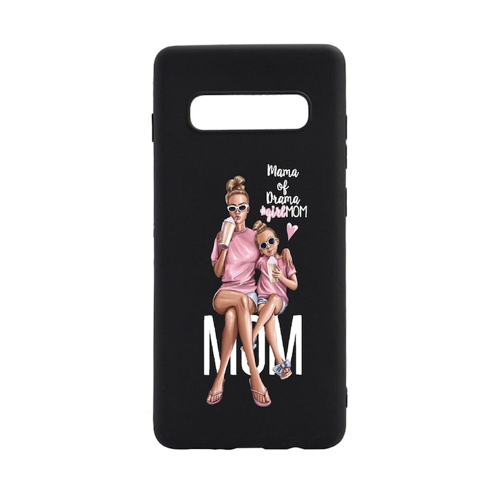 Силиконов калъф Unique за Samsung Galaxy S10 Plus, Girl Mom Mama Of Drama, B 558