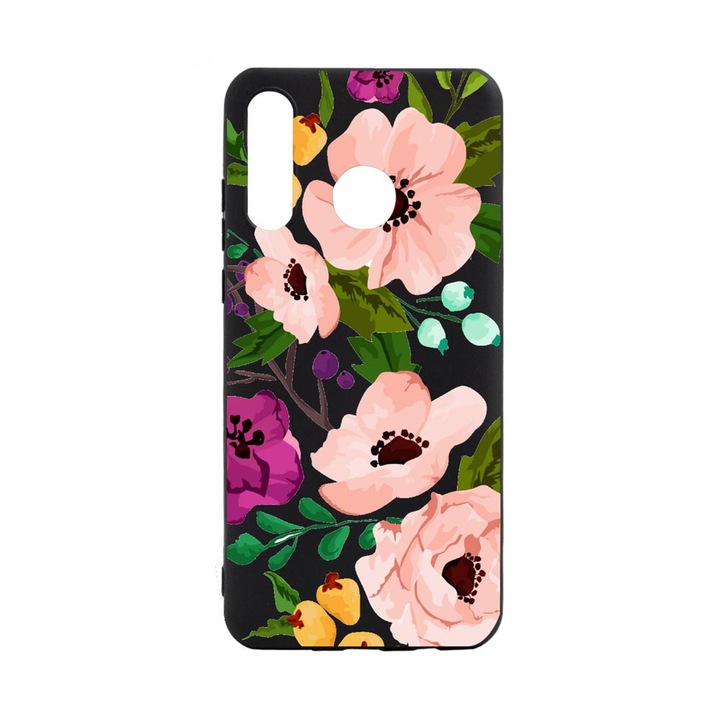 Husa Silicon Compatibila Cu Huawei P30 Lite, Pastel Flowers, rezistenta la uzura, B 629