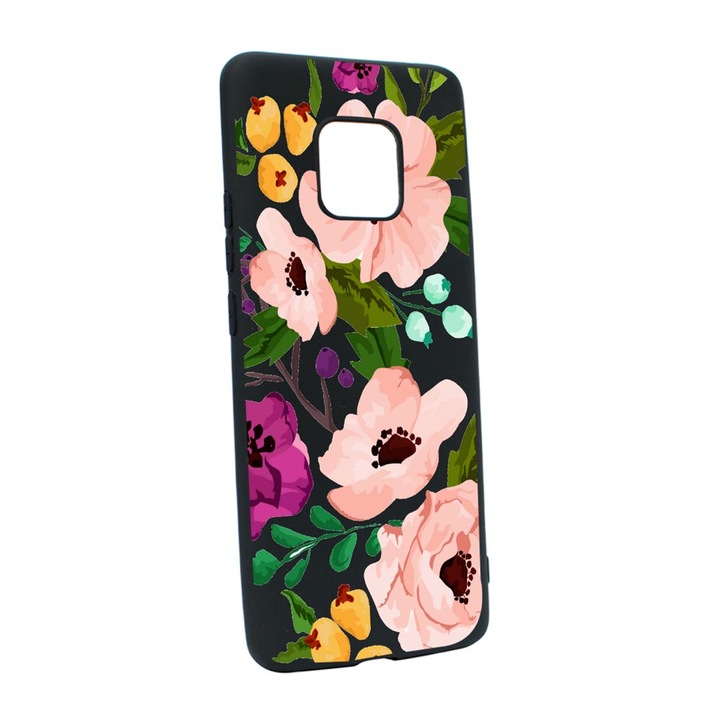 Husa Silicon Compatibila Cu Xiaomi Redmi Note 9 Pro, Pastel Flowers, rezistenta la uzura, B 629