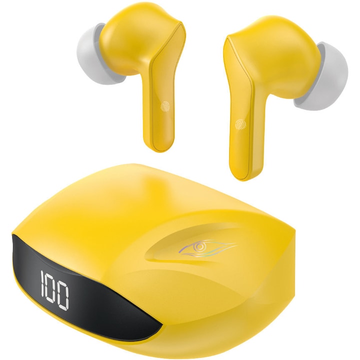Безжични слушалки Dudao U16H, TWS, Bluetooth 5.2, жълт