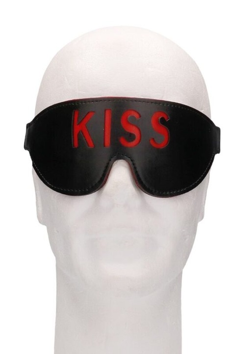Маска за очи Ох! Kiss, Екологична кожа, Черен/Червен