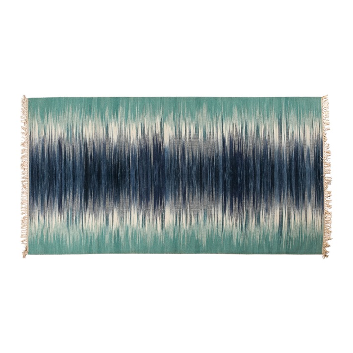 Covor Kilim, Lucrat manual, Lana, 150x90cm, Multicolor