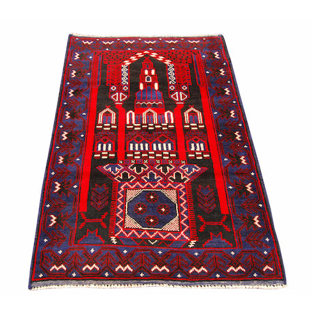 Covor rustic, Lucrat manual, Lana, 145x95cm, Multicolor