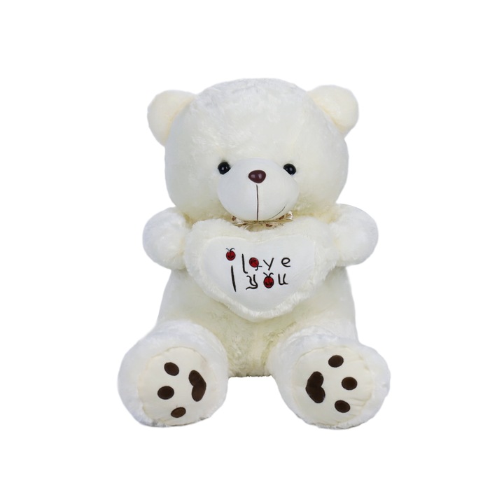 Ursulet I Love You, Plus, 90 cm, Alb