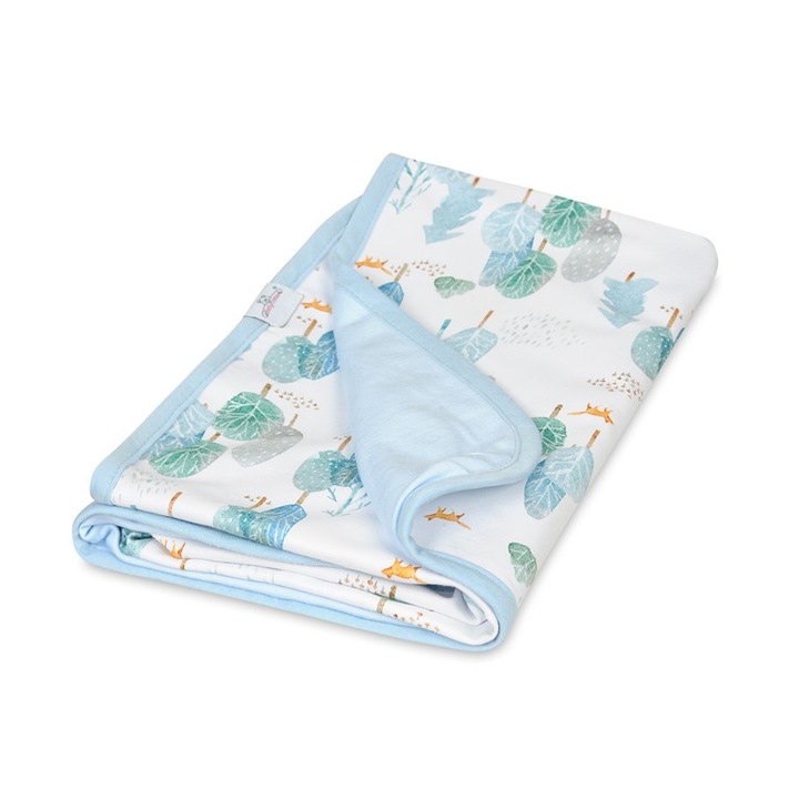 Paturica Baby Matex cu doua fete bambus si bumbac Bamboo Forest