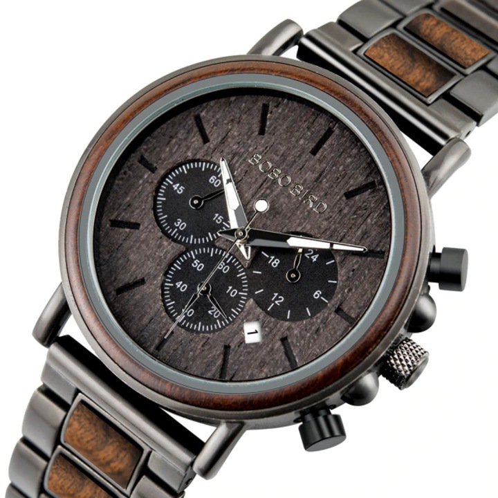 Мъжки часовник Bobo Bird Casual Fashion Wooden Chronograph