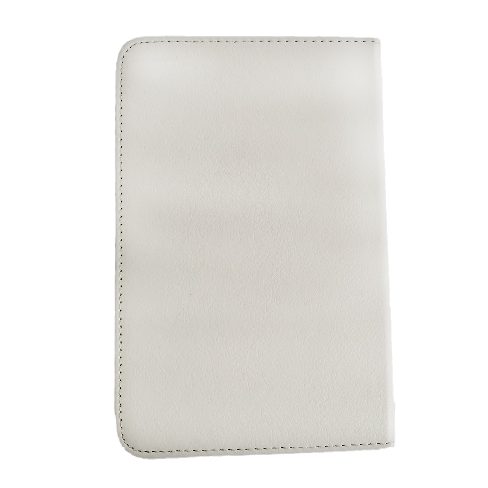 Husa Book Universala pentru tableta, G-Tech, 7 inch, 4 Cleme de Plastic, Piele Ecologica, Alb