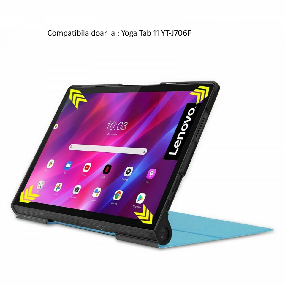 Husa pentru Lenovo Yoga TAB P11 YT-J706F 11 inch smart case blue