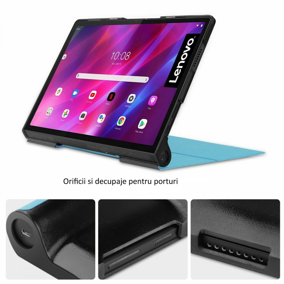 Husa pentru Lenovo Yoga TAB P11 YT-J706F 11 inch smart case blue